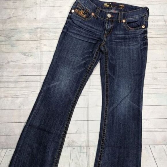 Seven7 jeans Size 8 boot cut dark wash  29 - Picture 1 of 6